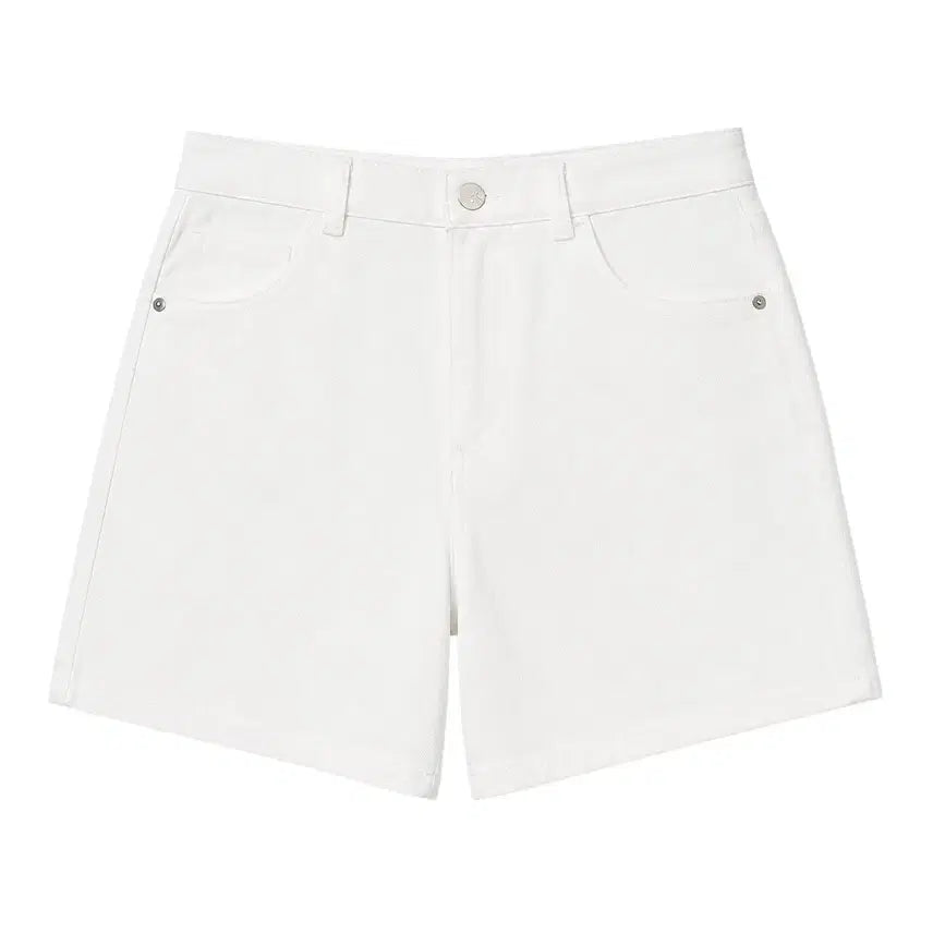 [BUNJANG] Simply White Hot Pants - Women's Size 27 / 여성27/ 심플리 화이트 핫 팬츠 6-100