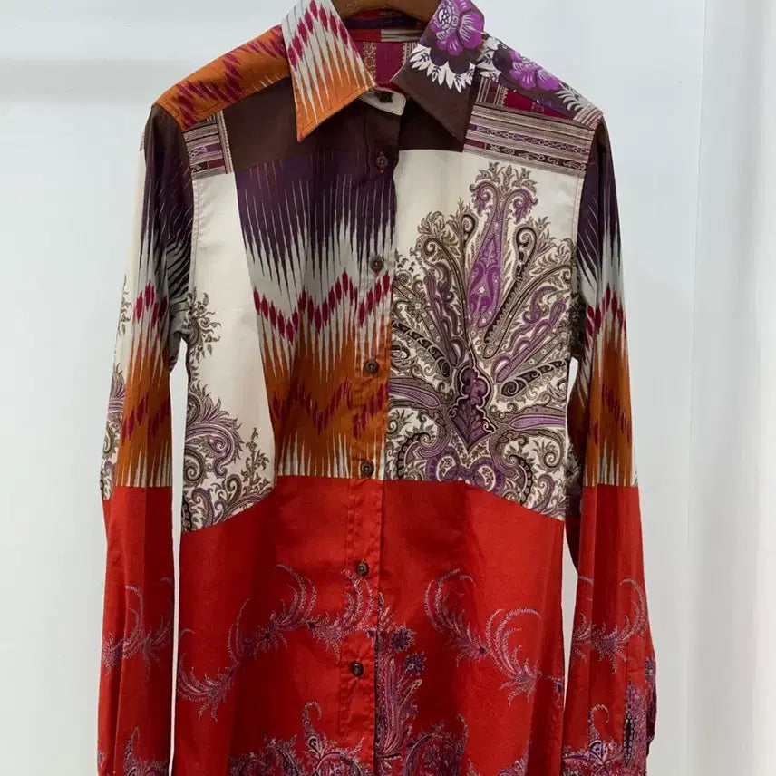 [BUNJANG] Etro Women's Paisley Pattern Cotton Blend Shirt / 에트로 남방