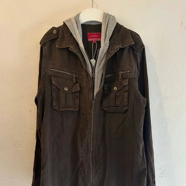 [BUNJANG] Hood Layered Jacket / 와투케 후드 레이어드 자켓