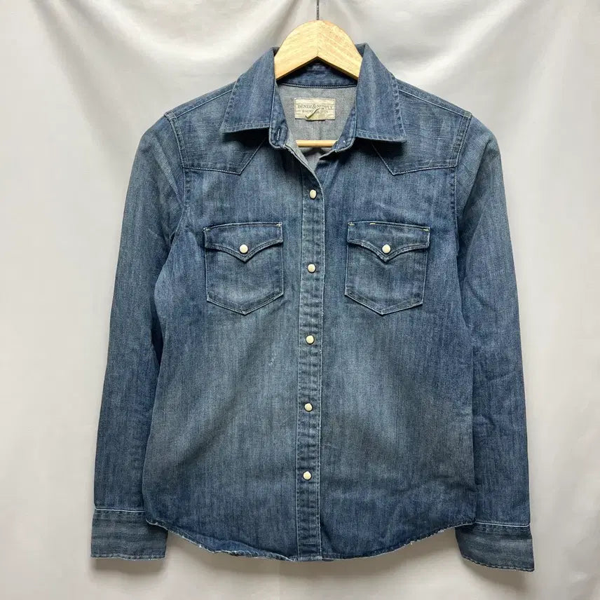 [BUNJANG] Ralph Lauren Denim Supply Light Wash Denim Shirt Women's S / [정품/우먼스S] 랄프로렌 데님 서플라이 연청셔츠