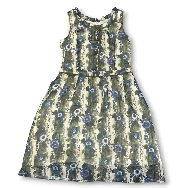 [BUNJANG] Olivia Lauren Flawno See-through Frill Color-Block Dress / (95) 올리비아로렌 플라눠 시스루 프릴 배색 원피스
