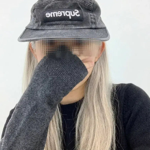 [BUNJANG] Supreme Washed Black Camp Cap / 슈프림 워시드 블랙 캠프캡 (No.132)