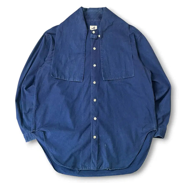 [BUNJANG] Issey Miyake High Sporting Gear Sailor Collar Deep Blue Cotton Shirt / 이세이미야케 하이스포팅기어 세일러카라 딥블루 코튼셔츠 M