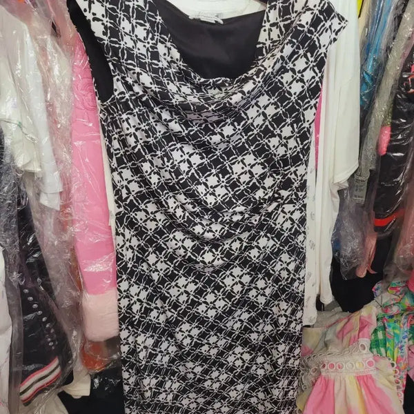 [BUNJANG] Imported Black and White Pattern Dress / 블랙 화이트 패턴 원피스 수입
