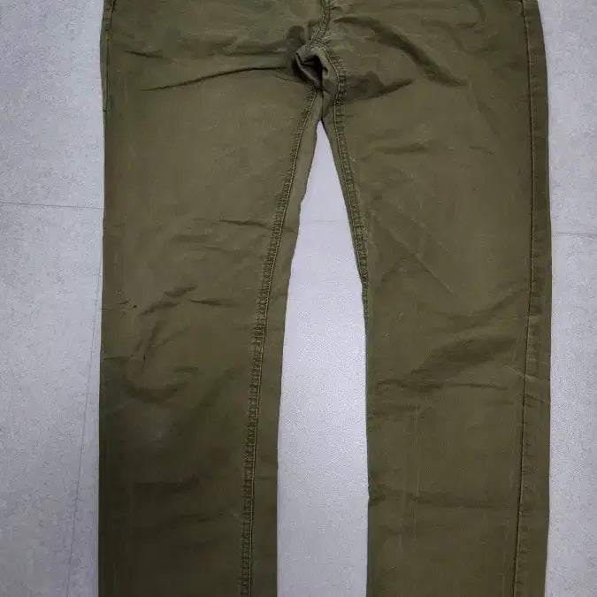 [BUNJANG] Black Chocolate Khaki Cotton Pants / 블랙 초콜릿 카키색 면바지