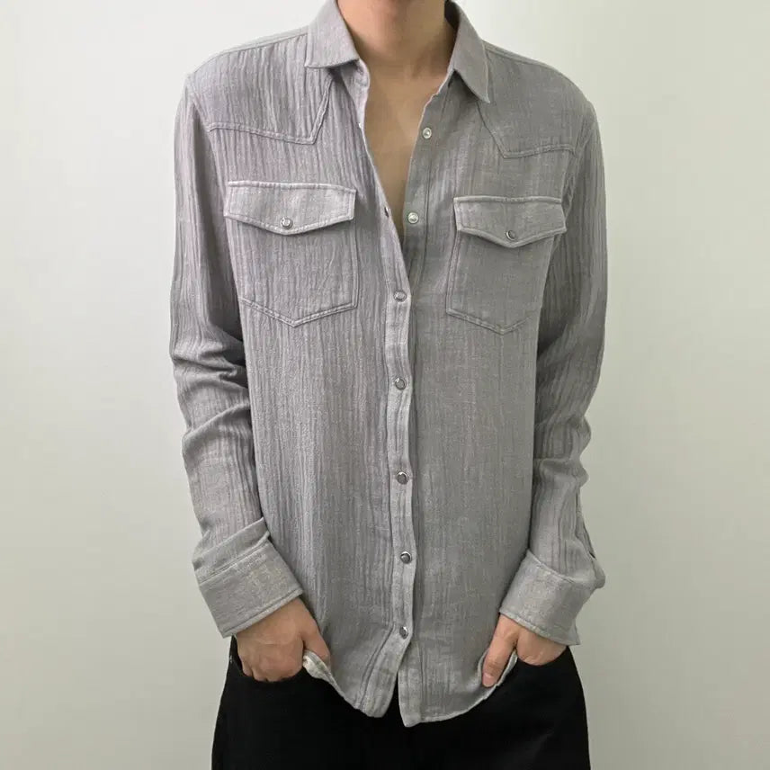 [BUNJANG] Balmain Pierre Balmain Vintage Western Shirt / Balmain 피에르 발망 빈티지 웨스턴 셔츠 48