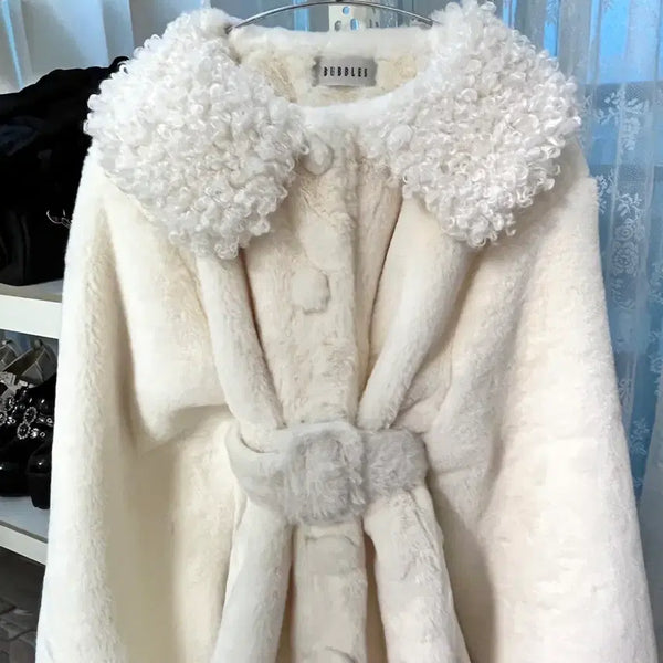 [BUNJANG] Bubbles Faux Fur Coat Ivory / 버블즈 퍼 코트 아이보리 스나계 양산형 로리타 양지뢰 지뢰계 일브