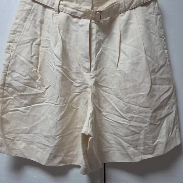 [BUNJANG] Dunst Linen Blend Two-Tuck Shorts Beige M / Dunst 린넨 블렌드 투턱 반바지 M