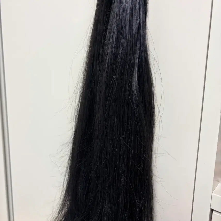 [BUNJANG] Premium Human Hair Clip-in Extensions 20-inch Black / 최고급인모) 붙임머리 블랙 20인치 한팩 반 ( 2주사용)