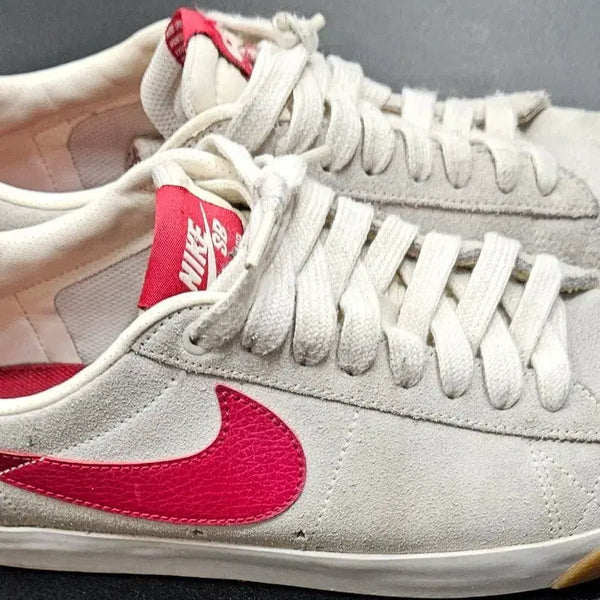 [BUNJANG] Nike SB Zoom Blazer Low GT Sail Cardinal Red Suede Gum Sole Sneakers / 나이키 SB 줌 블레이저 로우 GT 세일 카디널 레드 255mm