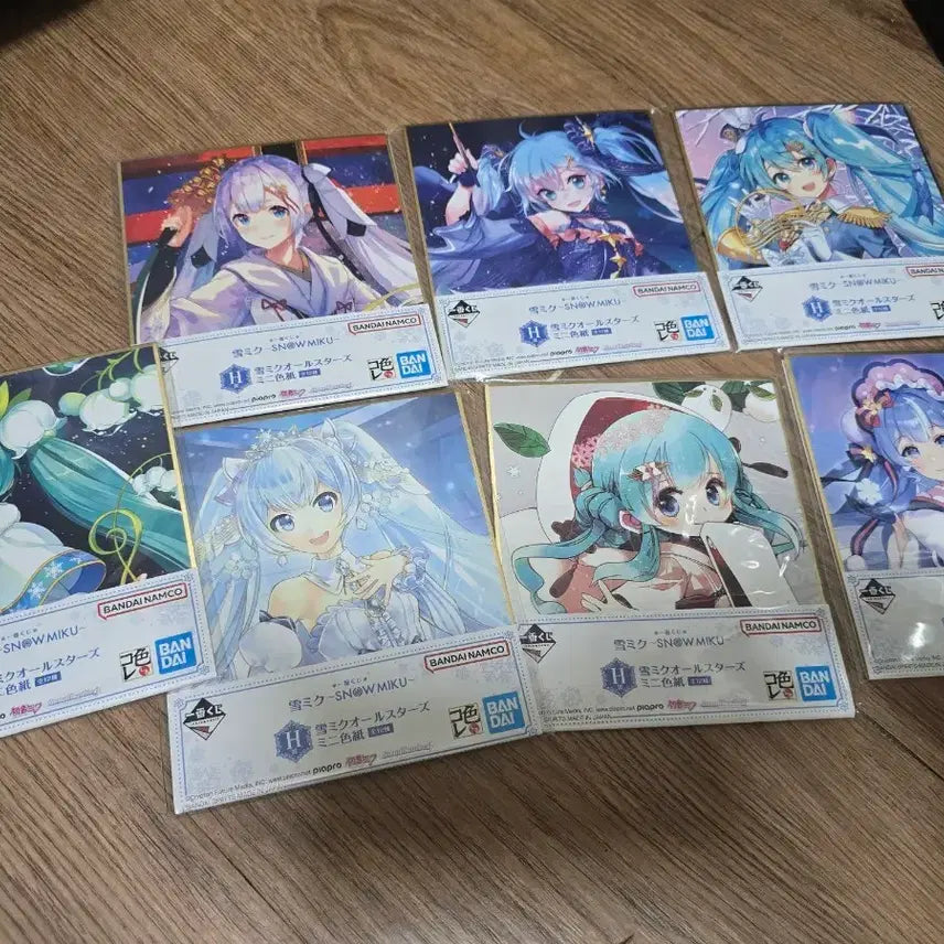 [BUNJANG] Yuki Miku Mini Shikishi Set (7 Types) / 유키미쿠 색지 7종
