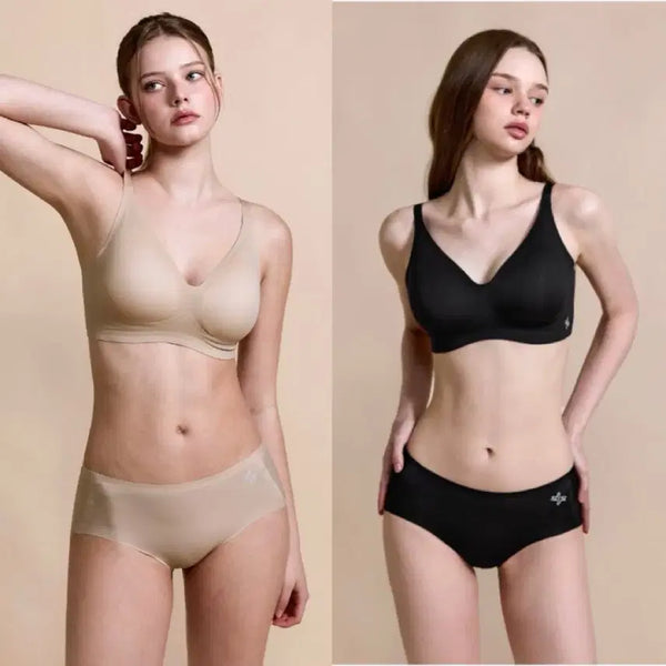 [BUNJANG] Xexymix Linen Cool Bra Set (Black, Beige) / 젝시믹스 인견 쿨 브라 S 블랙 베이지 새상품
