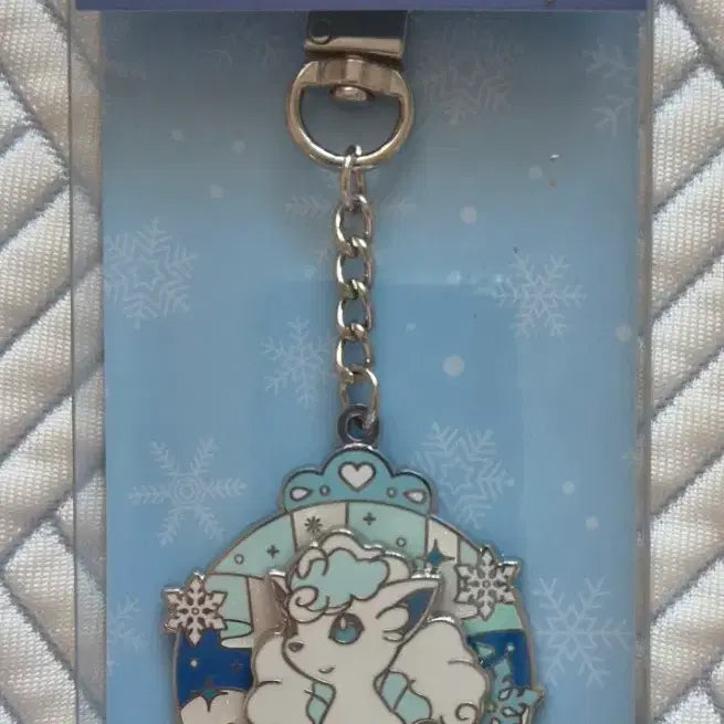 [BUNJANG] Pokemon Snow Globe Roulette Keyring - Alolan Vulpix / 포켓몬 스노우볼 룰렛 키링 - 알로라 식스테일