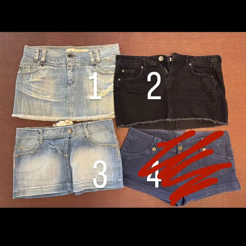 [BUNJANG] Zara & Bershka Denim Skirts & Hotpants Bundle / 자라 베르슈카 데님 스커트 +4종 핫팬츠