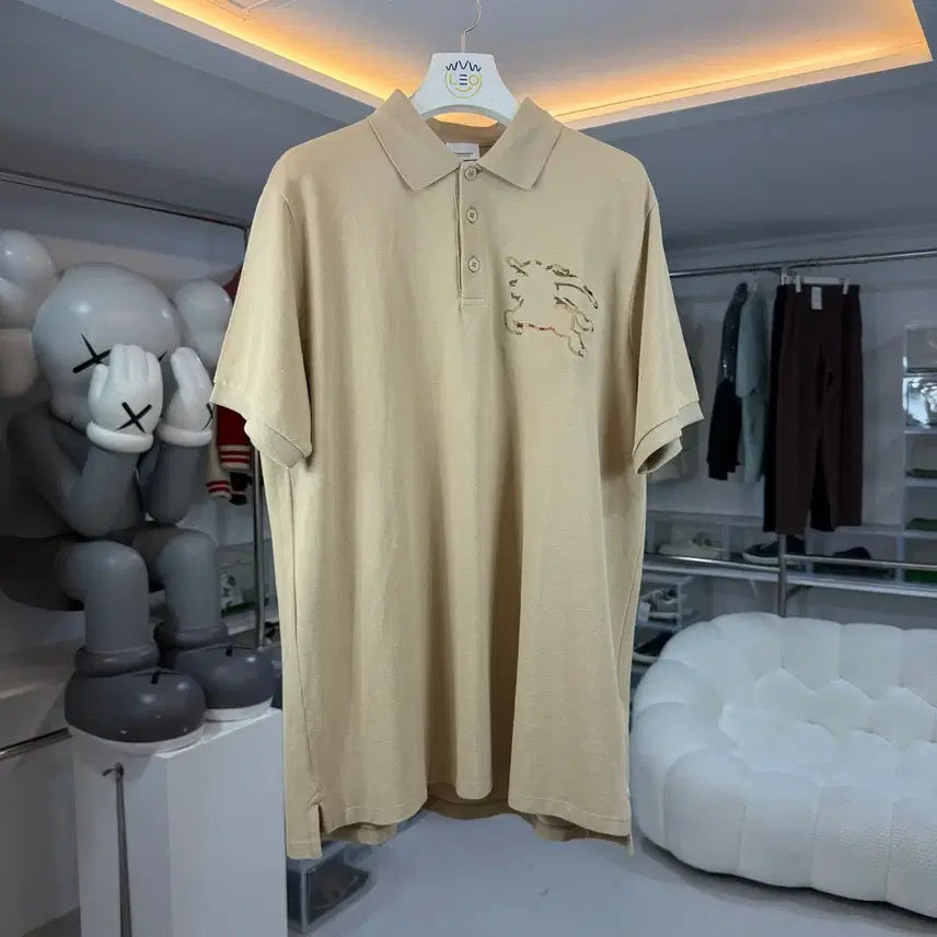 [BUNJANG] Burberry Embroidered Polo Shirt XL / 버버리 셔츠