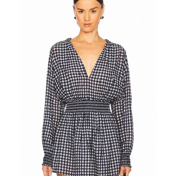 [BUNJANG] Zara Gingham Check Cotton Dress M / 자라 깅엄 체크 아사 원피스 M