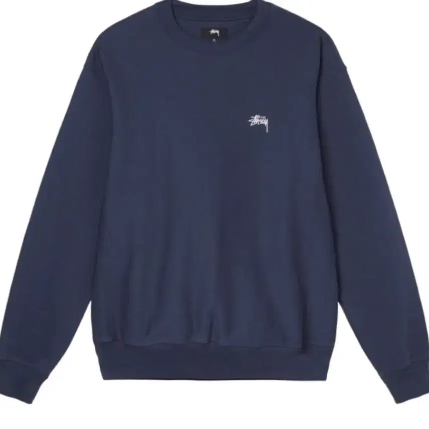 [BUNJANG] Stussy Stock Logo Sweatshirt Navy L / L) stussy 스투시 스탁 로고 맨투맨 네이비