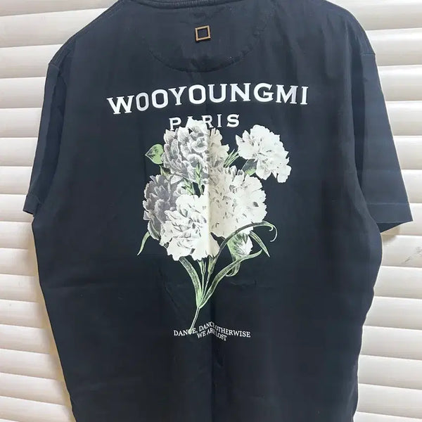 [BUNJANG] Wooyoungmi Initial Print Flower Short Sleeve T-Shirt / 우영미 초판 플라워 반팔
