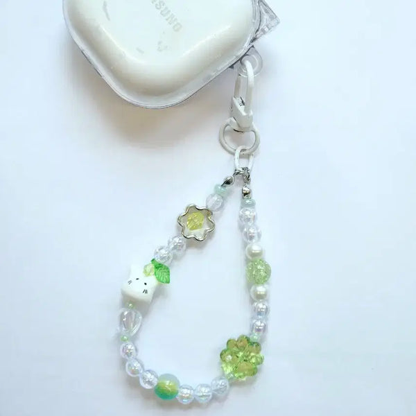 [BUNJANG] Lucky Clover Rabbit Beaded Strap / 행운 클로버 토끼 비즈 스트랩