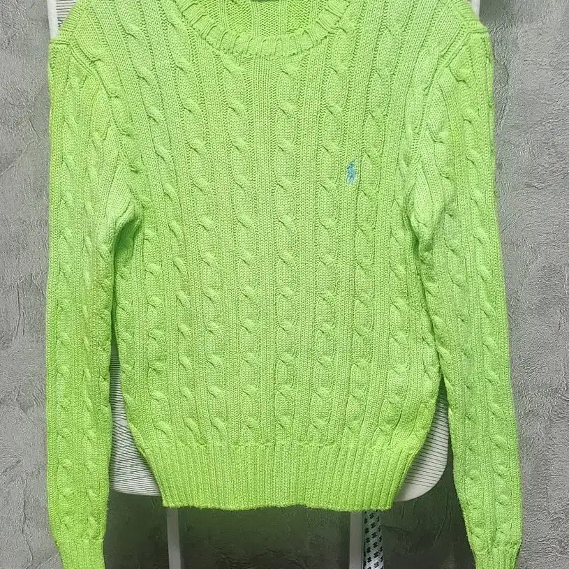 [BUNJANG] Polo Ralph Lauren Lime Cable Knit Sweater / 폴로 랄프로렌 니트 라임색