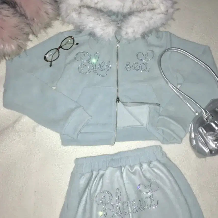 [BUNJANG] Blings Fur Fleece Setup / 블링 퍼 기모 셋업