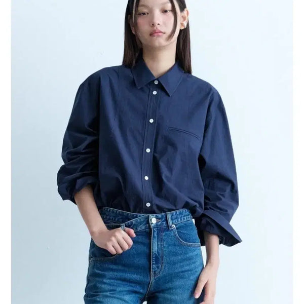 [BUNJANG] KUHO PLUS Semi Oversized Shirt / 구호 플러스 셔츠