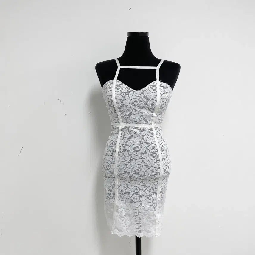 [BUNJANG] White Lace Sexy Mini Dress / 레이스 섹시 원피스 화이트