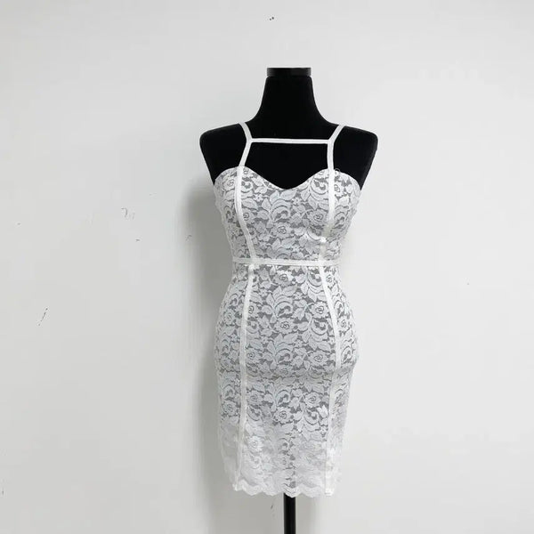 [BUNJANG] White Lace Sexy Mini Dress / 레이스 섹시 원피스 화이트