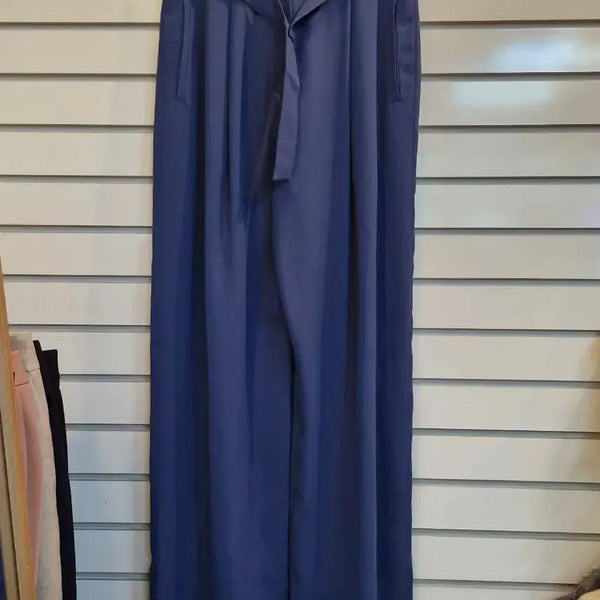 [BUNJANG] Aizd Baba Navy Wide Pants Belt Set / 아이잗바바 네이비색 와이드 팬츠 벨트 세트