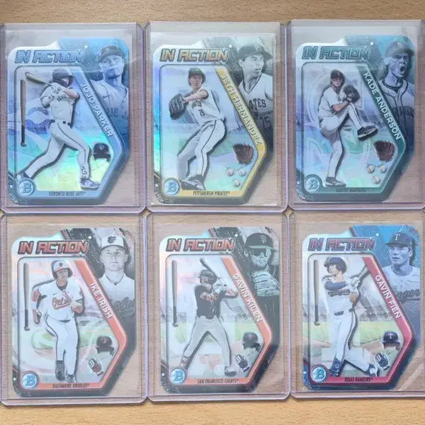 [BUNJANG] MLB 2025 Bowman Chrome In Action Insert 10-Card Lot / MLB 2025 바우만크롬 인액션 인서트 10장랏 판매합니다.