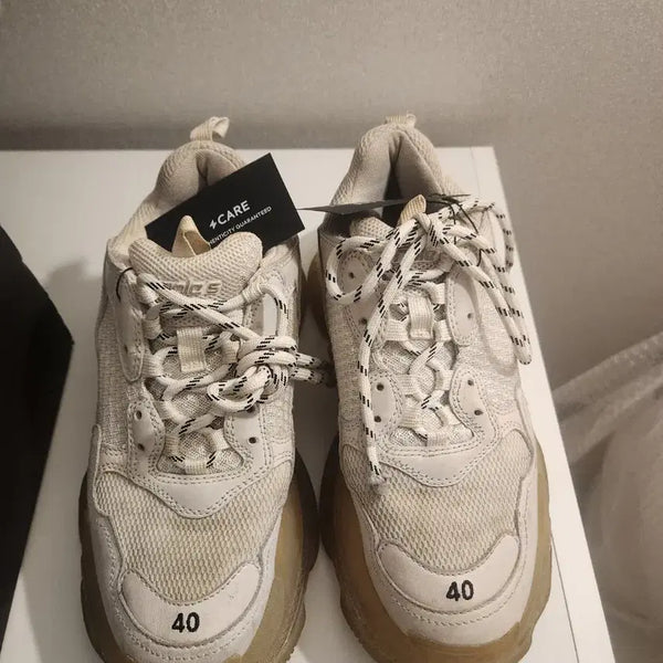 [BUNJANG] Balenciaga Triple S Sneakers White Size 40 / 발렌시아가 트리플 S 스니커즈 화이트 40