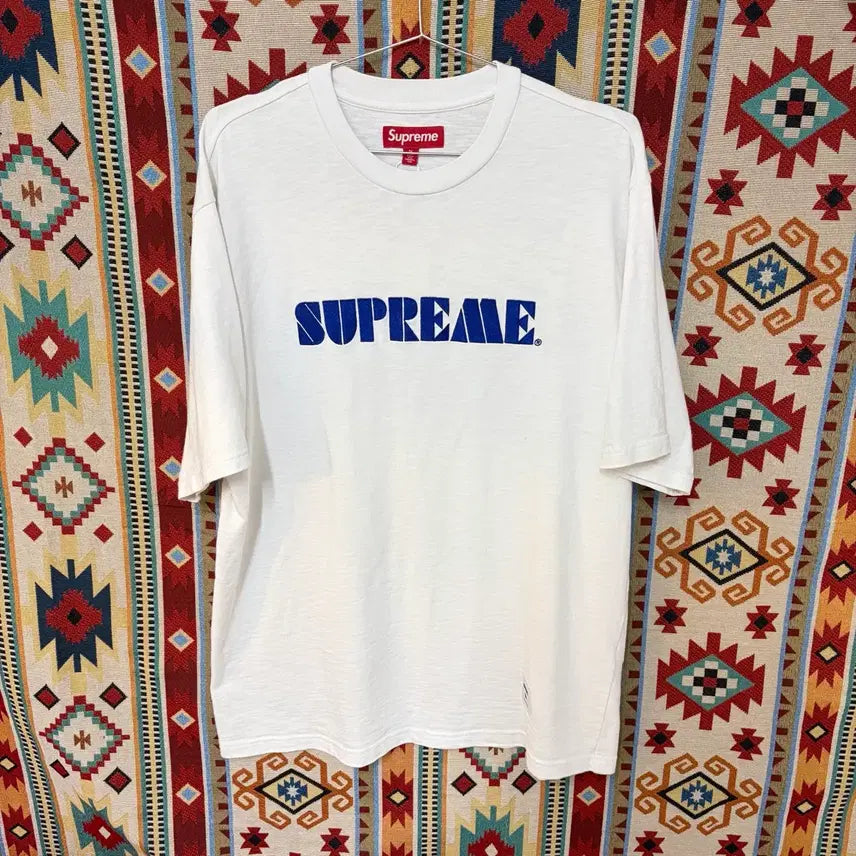 [BUNJANG] Supreme Big Logo Round T-shirt M / 슈프림 빅로고 라운드 반팔티 M