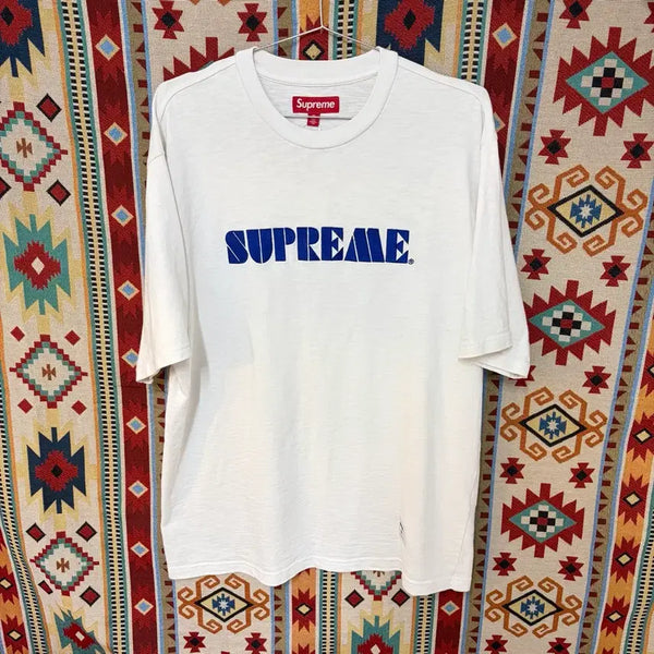 [BUNJANG] Supreme Big Logo Round T-shirt M / 슈프림 빅로고 라운드 반팔티 M