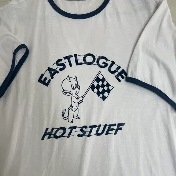 [BUNJANG] Eastlog Hotstuff Ringer T-Shirt L / 이스트로그 핫스터프 링거티 L