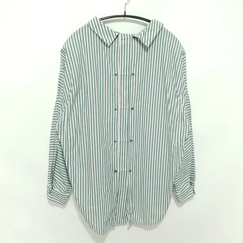 [BUNJANG] System Women's Striped Double-Button Shirt Blouse / 시스템 여성 스트라이프 더블 버튼 셔츠 블라우스 82-93-160_S2427