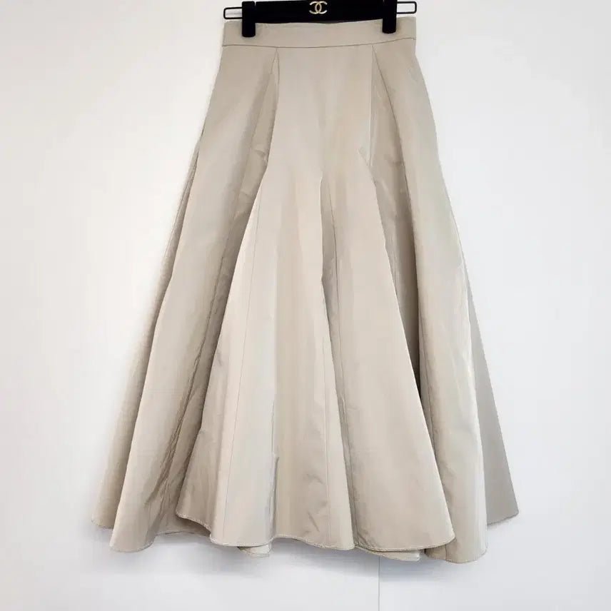 [BUNJANG] TIME (Hansem) Beige Skirt / 한섬 타임 스커트