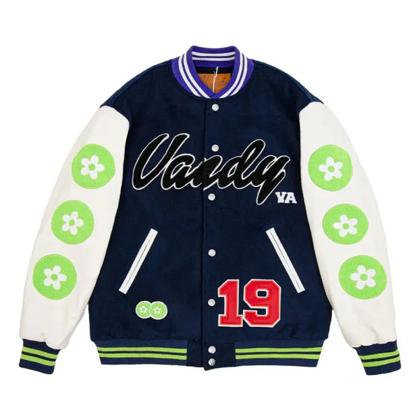 [BUNJANG] VANDY THE PINK Racing Varsity Jacket Navy XL / 반디더핑크 레이싱 바시티 자켓 네이비 XL사이즈