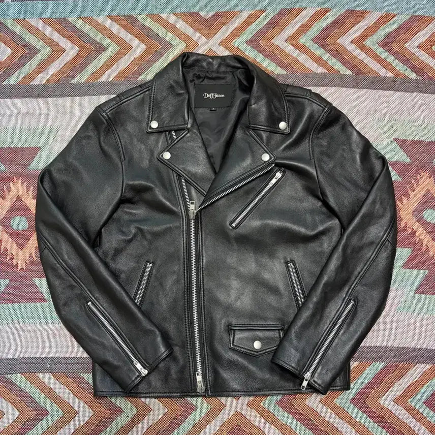 [BUNJANG] Dope Jason Lambskin Leather Double Rider Jacket / M) 도프제이슨 램스킨 양가죽 더블라이더 자켓 레더자켓