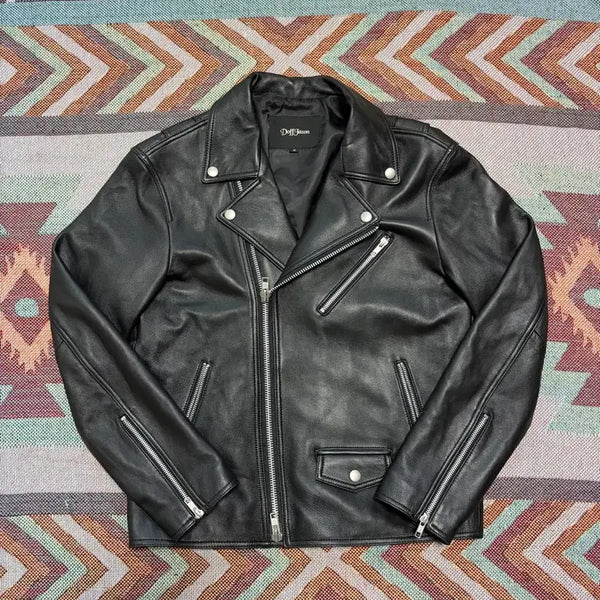 [BUNJANG] Dope Jason Lambskin Leather Double Rider Jacket / M) 도프제이슨 램스킨 양가죽 더블라이더 자켓 레더자켓