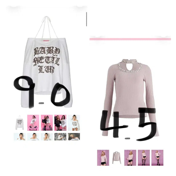 [BUNJANG] Baby Metal Club Cubic String T-Shirt / 쿨거 에눌 ㅇㅋ 베이비메탈클럽 갸루 베메클 스트링티 큐빅 상의 양도