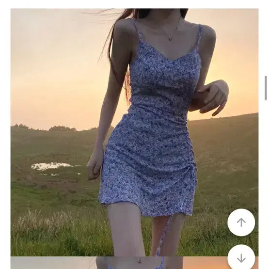 [BUNJANG] Cream Cheese Market Shirring Mini Dress (M) / 크림치즈마켓 셔링원피스m 새거