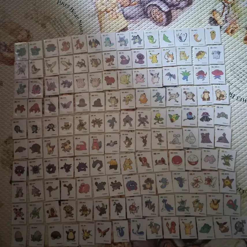 [BUNJANG] Pokemon Stickers 1st Gen - 140 Types (No Code Seals, Includes Mewtwo) / 포켓몬 띠부씰 1세대 띠부씰 노코드씰 전체세자리씰 140종 일괄판매합니다(뮤츠1장포함)