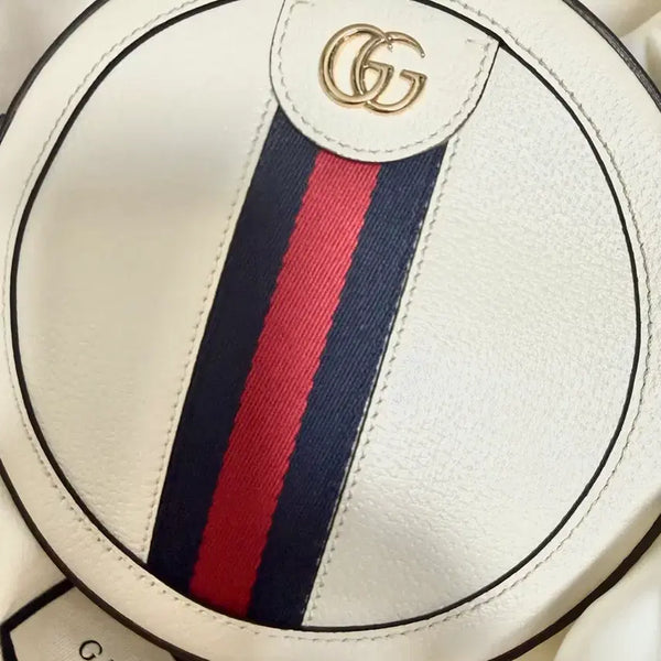 [BUNJANG] Gucci Ophidia Mini Round Tambourine Bag Ivory / 구찌 미니 오피디아 라운드 탬버린백 아이보리