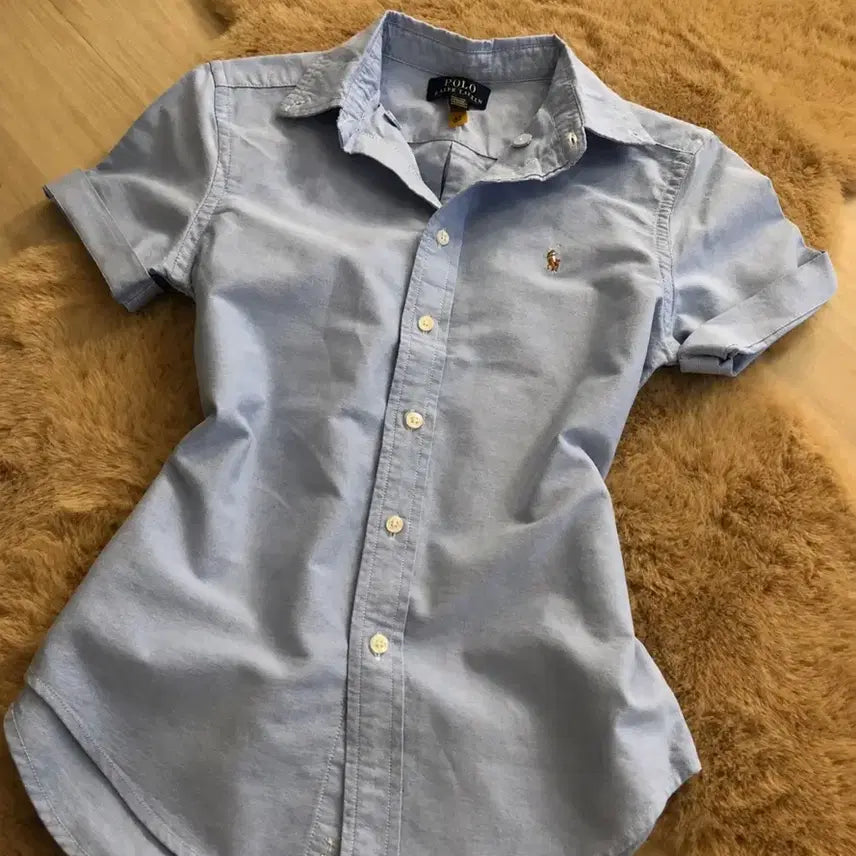 [BUNJANG] Polo Ralph Lauren Women's Short Sleeve Shirt Sky Blue Size 90 / 폴로 셔츠