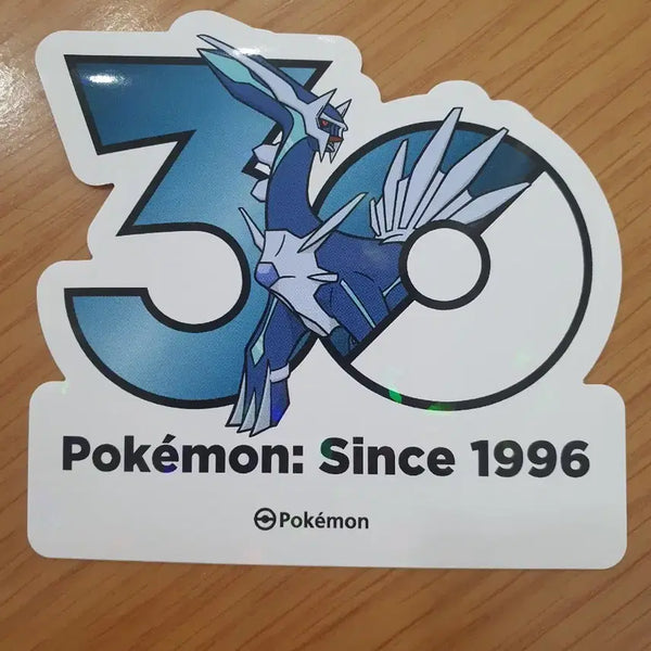[BUNJANG] Pokemon 30th Anniversary Logo Sticker Dialga (Set of 2) / 포켓몬 30주년 로고 스티커 디아루가 2종