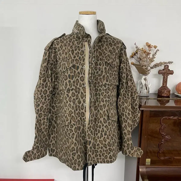 [BUNJANG] VIS A VIS Leopard Print Jumper / [VIS AVIS] 레오파드 점퍼