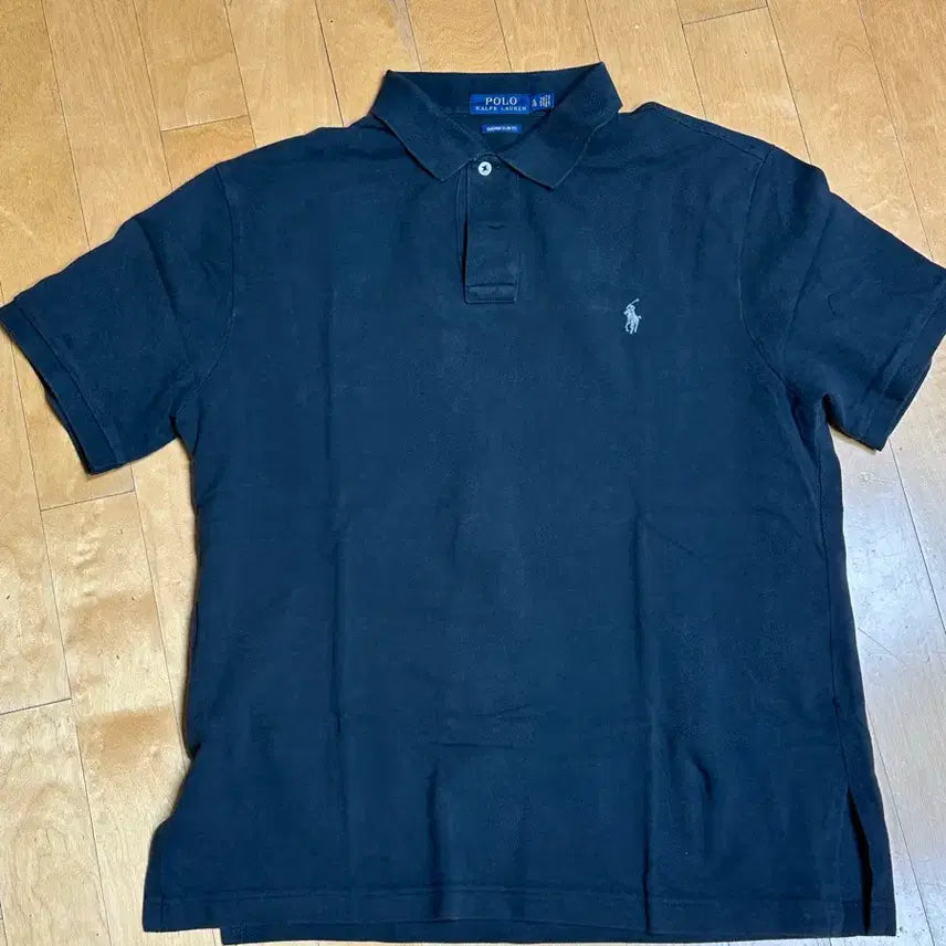 [BUNJANG] Polo Ralph Lauren Black Cotton T-Shirt XL / 폴로 랄프로렌 블랙카라티 XL