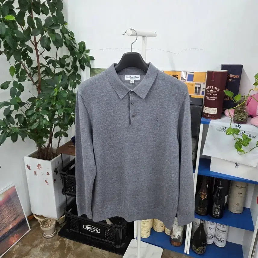 [BUNJANG] Brooks Brothers Long Sleeve Knit Collar T-Shirt XL / 브룩스브라더스 롱슬리브 니트 칼라 티셔츠 XL