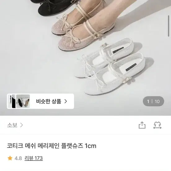 [BUNJANG] Cotique Mesh Mary Jane Flat Shoes 1cm / 코티크 메쉬 메리제인 플랫슈즈 1cm