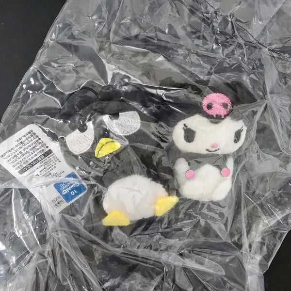 [BUNJANG] Sanrio Badtz-Maru & Kuromi Mini Mascot Plush Set / 산리오 배드 바츠마루 쿠로미 미니 마스코트 누이